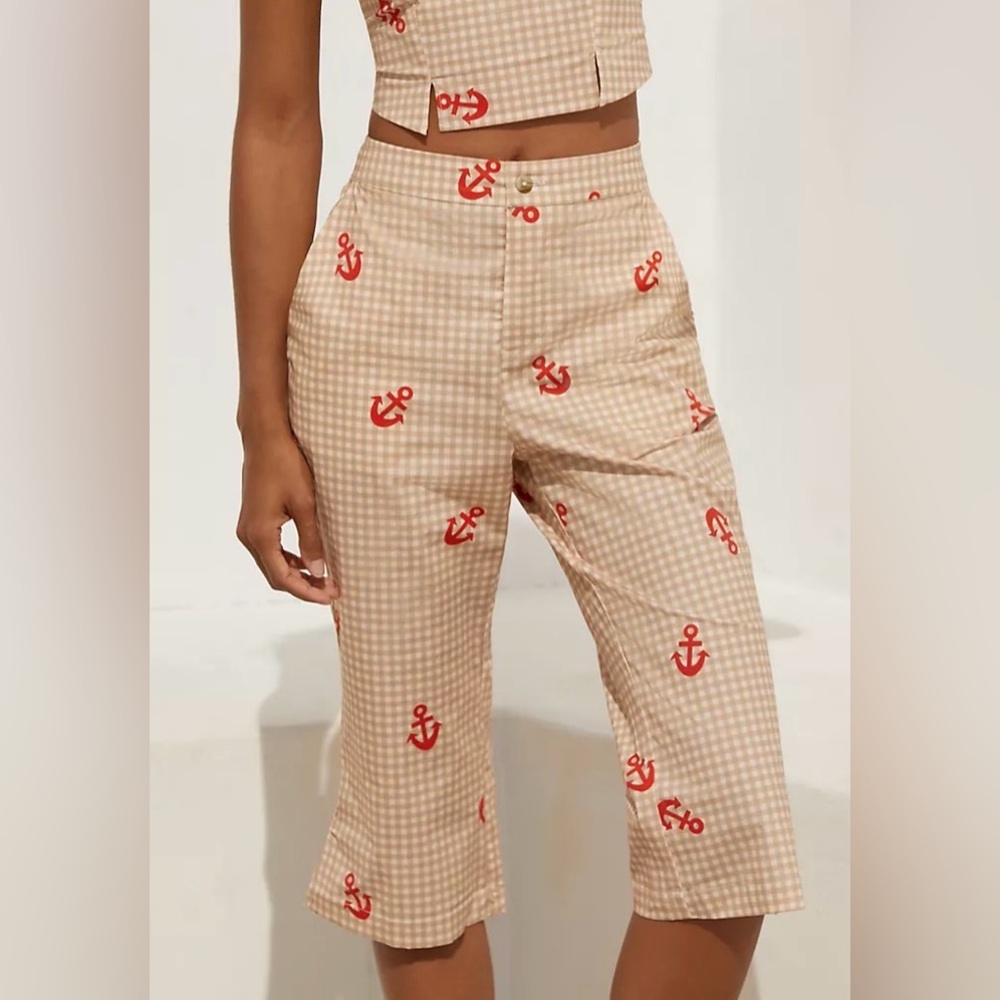 Anthropologie Celandine Anchor Capri Pants  NWT Size XS